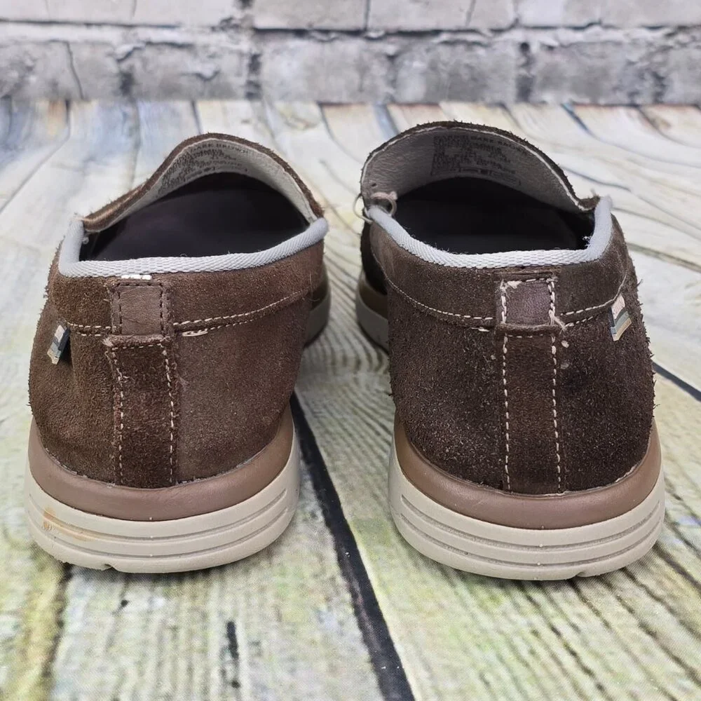 Sebago Docksides Loafers Men 8M Dark Brown Suede Slip-On Casual Boat Shoes